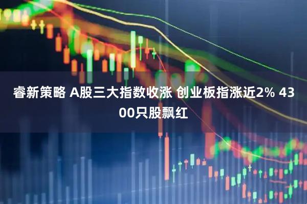 睿新策略 A股三大指数收涨 创业板指涨近2% 4300只股飘红